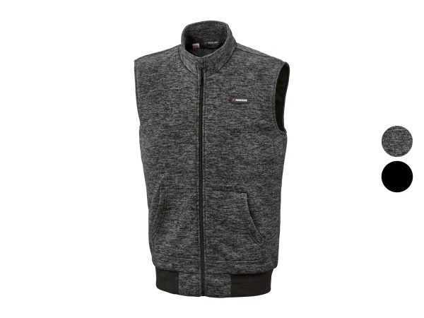 men’s knitted fleece vest, warm quilted lining