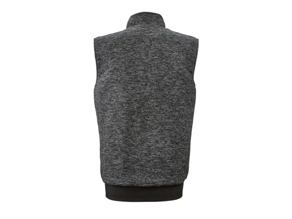 men’s knitted fleece vest, warm quilted lining