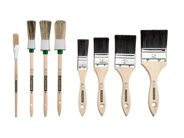 brush set, with wooden handle