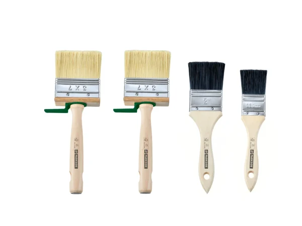 brush set, with wooden handle