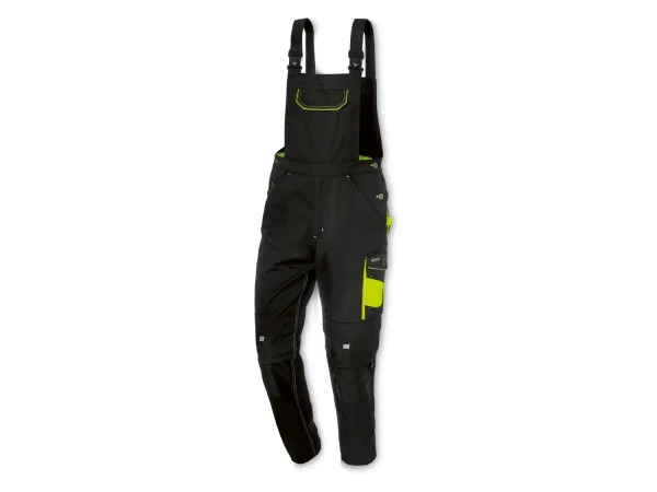 men’s work dungarees, water-repellent outer material