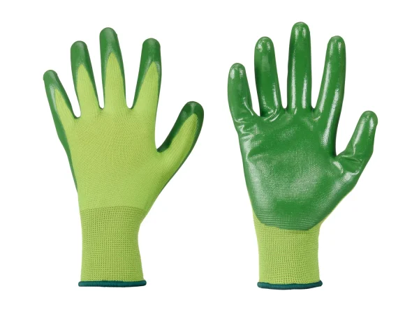 Nitrile gardening gloves, 4 pieces, elastic knitted cuff