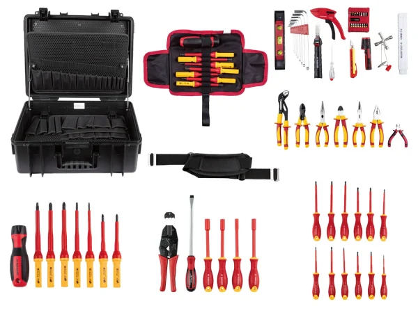 Electrician’s tool case, 83 pieces, up to 1000 V