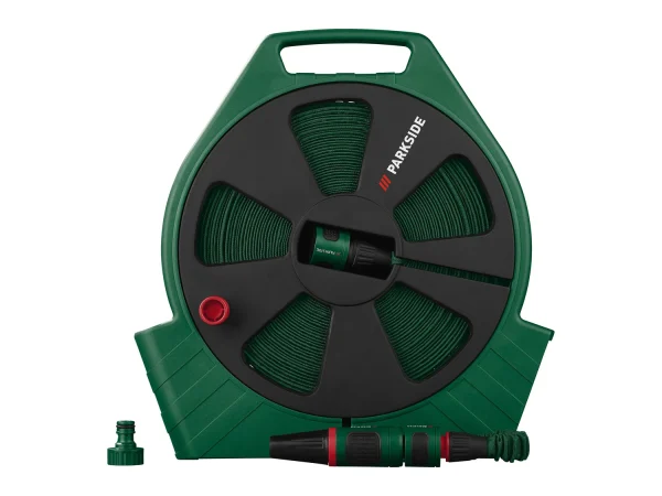 cassette flat hose, 20 m, with garden sprayer