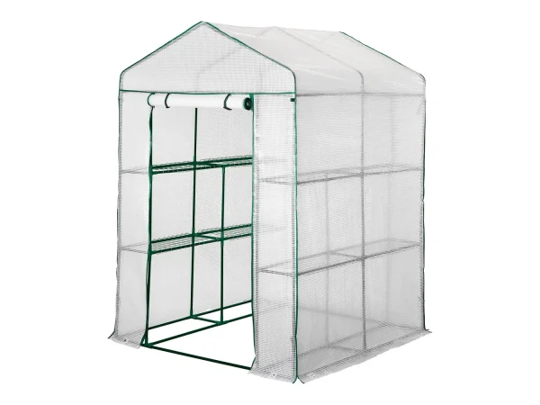 Greenhouse, with mesh foil, walkable.