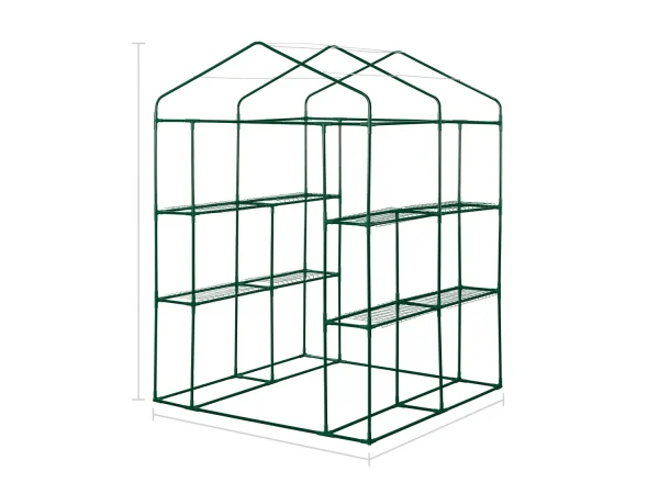 Greenhouse, with mesh foil, walkable.