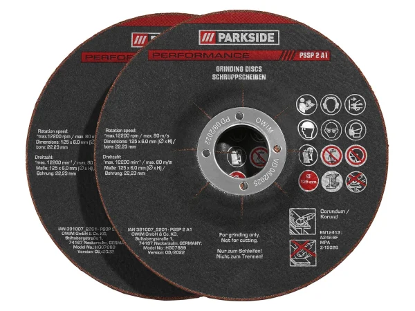 cutting discs »PTP 6 A1« / grinding discs »PSSP 2 A1«