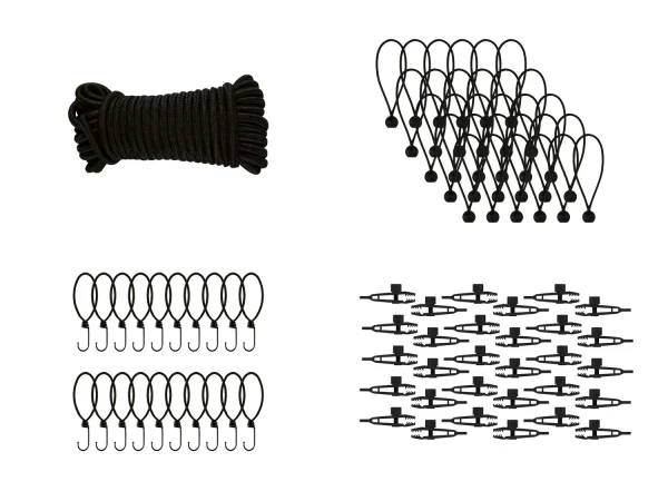 tensioning range, for tents, tarpaulins and covers