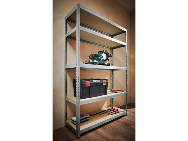 heavy-duty shelf, galvanized steel, 180 x 120 x 40 cm