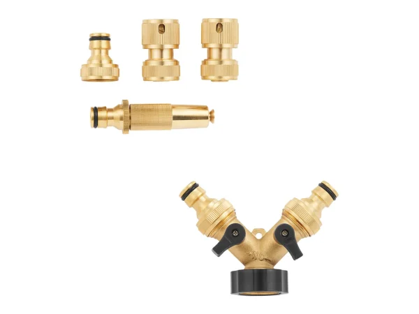 Brass plug-in system / brass 2-way distributor