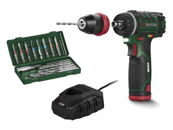 12 V cordless drill/screwdriver »PBSA 12 E4«, with battery and charger