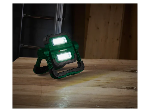 Cordless Construction Spotlight, with LED, 10 W, foldable