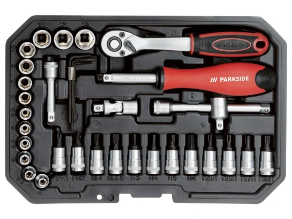 socket wrench set, 1/4 inch, 36 pieces PSSS 36 A1