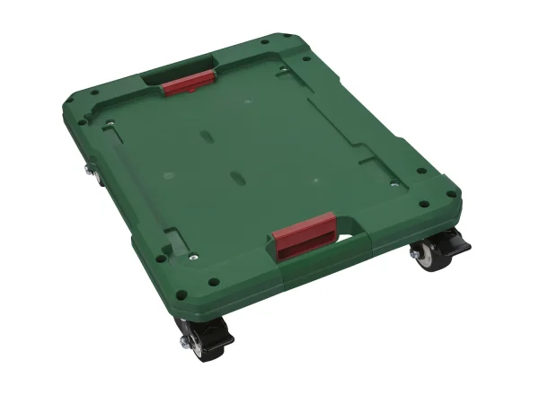 rolling board for assortment boxes, with practical carrying handles