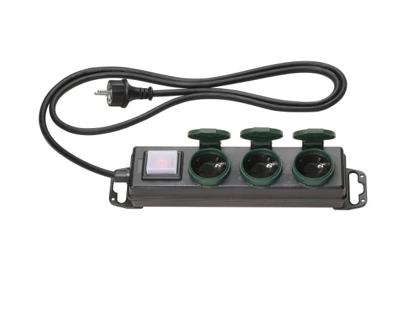 outdoor power strip, IP44, 6-way / 2x 3-way