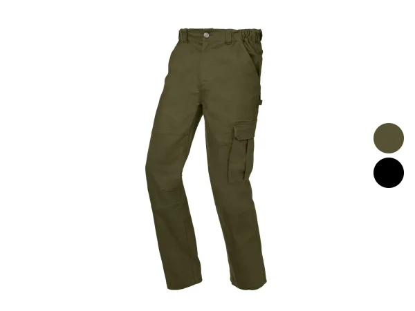 men’s work trousers, water-repellent outer material