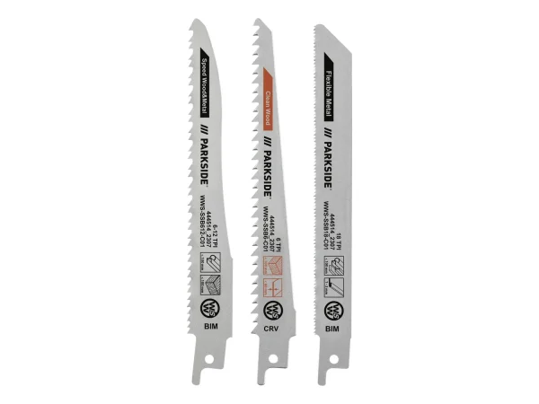 reciprocating saw blade set, 3-piece