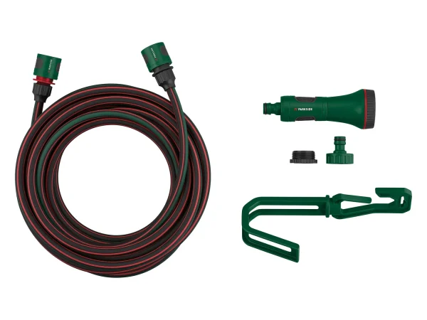 patio hose set, 7.5 m, with garden shower and wall mount