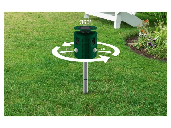 Solar Animal Repeller »PTUS360 1 A1«, with 360° detection angle