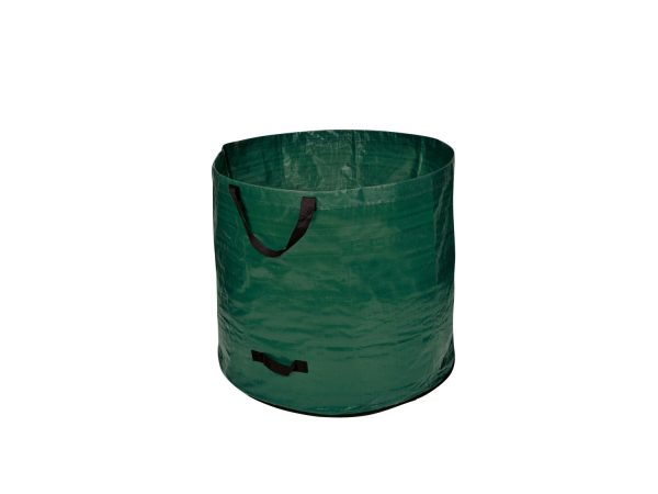 Strong garden bag, foldable, with tension ring