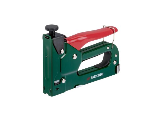 stapler set, with stepless impact force adjustment