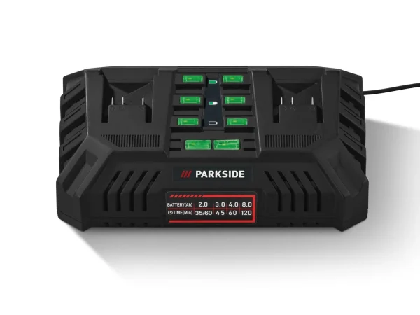 20 V battery double charger »PDSLG 20 B2«, 2 x 4.5 A