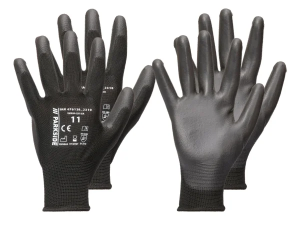 work gloves, 2 pairs, optimal grip