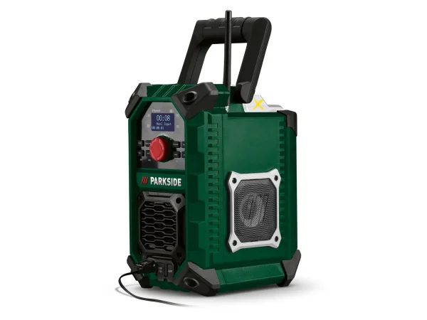 20 V / 12 V / 230 V cordless construction site radio “PBPA 20-Li B2”, without battery and charger