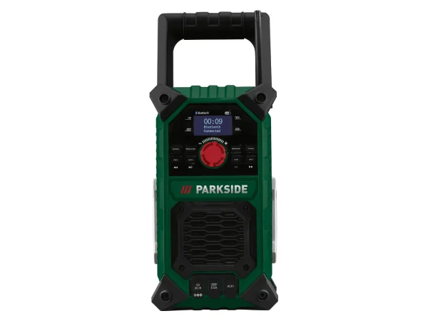 20 V / 12 V / 230 V cordless construction site radio “PBPA 20-Li B2”, without battery and charger