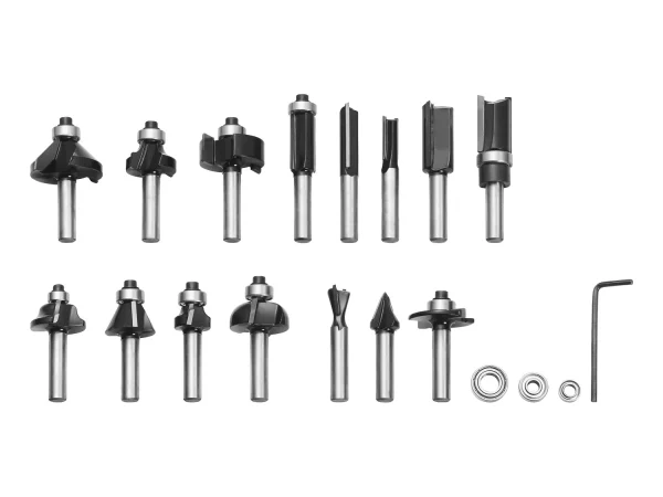 Router bit set, for router, 15 pieces PPFB 15 A1